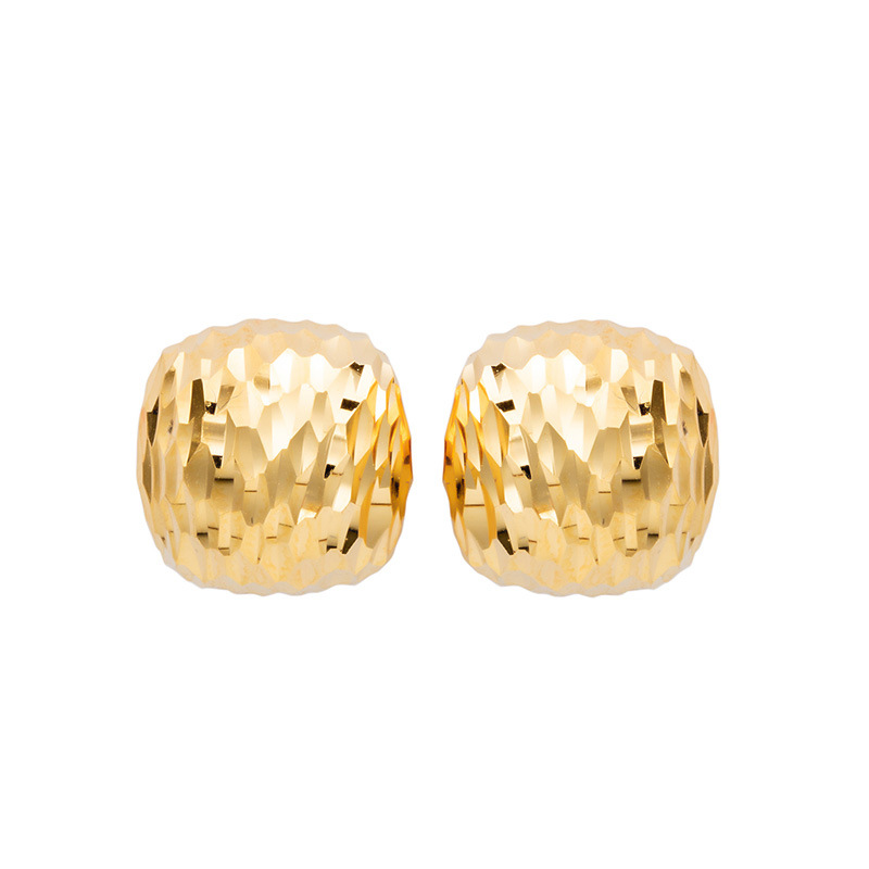 Hand-Engraved Guilloché 925 Silver Gold Earrings