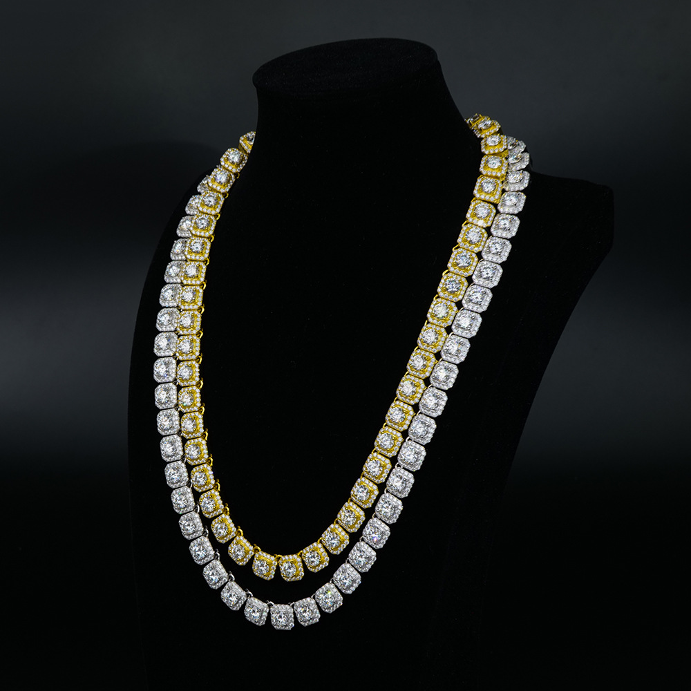 11MM Lab-Grown Moissanite Necklace for Men | D Color VVS | Tarnish-Resistant Cuban Chain