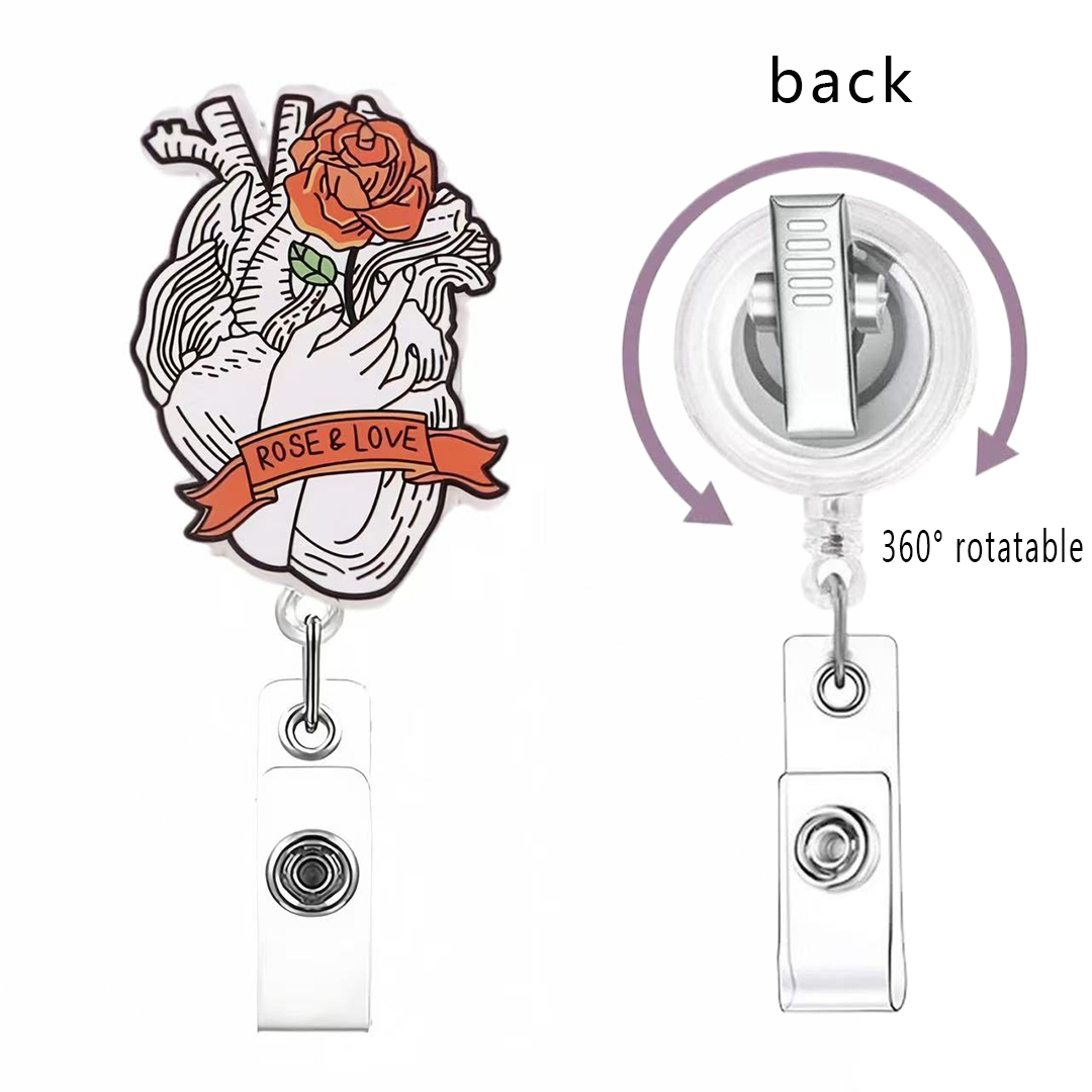 75 Retractable ID Name Badge Holder Reels with Swivel Alligator Clip  Cute Gifts