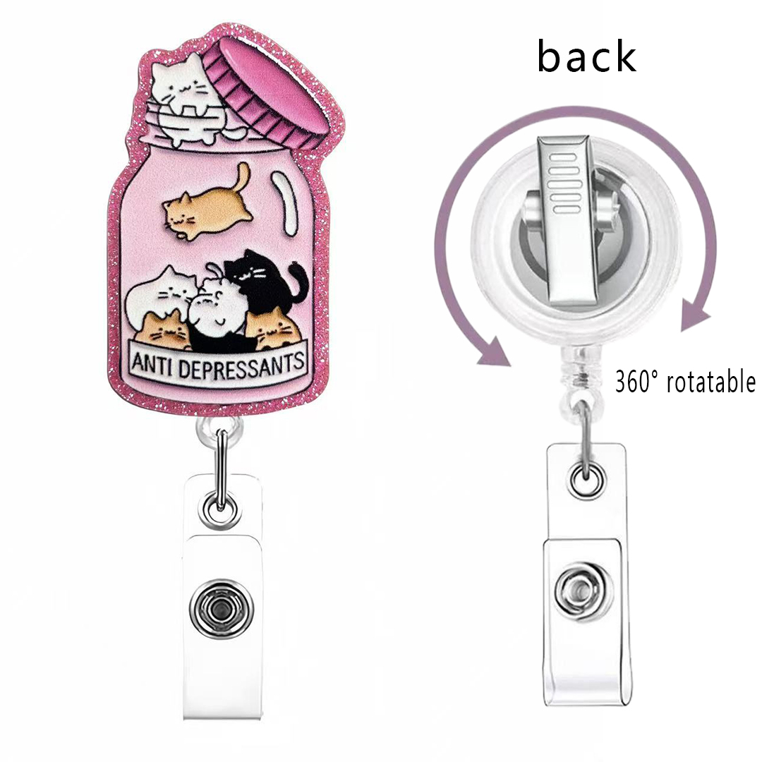 73 Retractable ID Name Badge Holder Reels with Swivel Alligator Clip  Cute Gifts