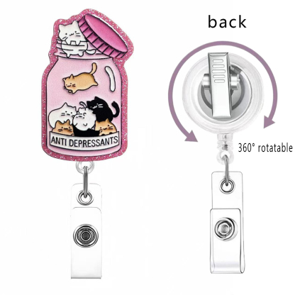 73 Retractable ID Name Badge Holder Reels with Swivel Alligator Clip  Cute Gifts