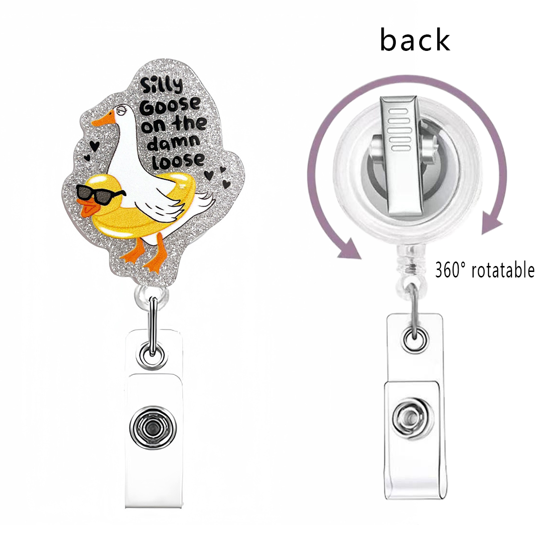 90 Retractable ID Name Badge Holder Reels with Swivel Alligator Clip  Cute Gifts