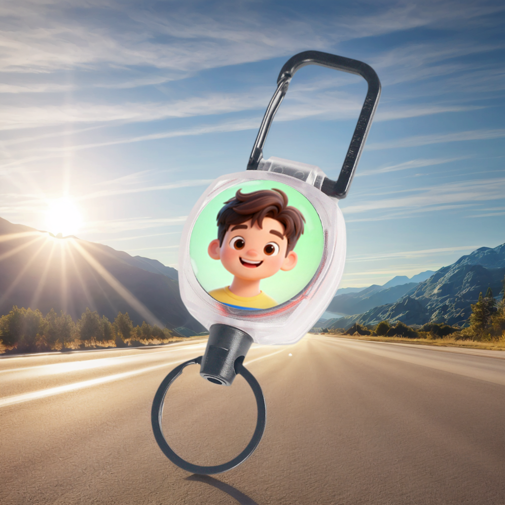 1pc Photo Custom Retractable Keychain Heavy Duty  Badge Holder, Personalized ID Badge Reel with 23.6''  Retractable Cord