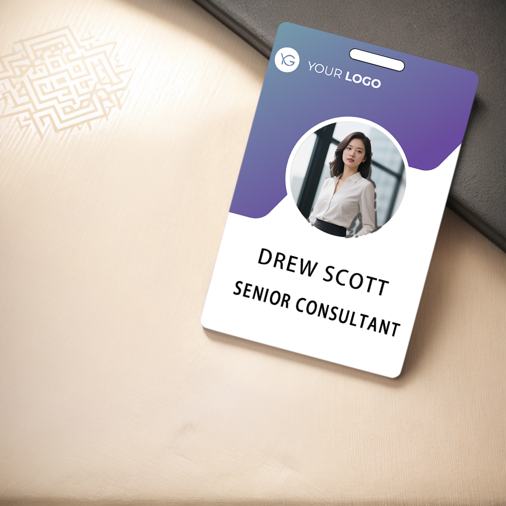 Style Y-11 Custom Print Employee ID Badge,customized Id Badge with Name Picture