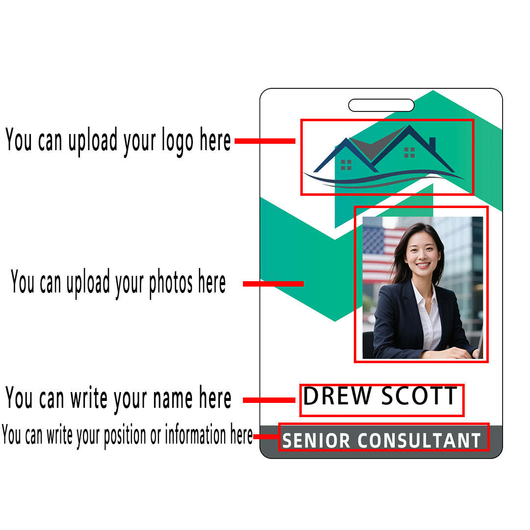 Style Y10 Custom Print Employee ID Badge,customized Id Badge with Name Picture