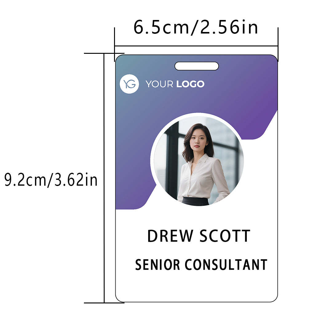 Style Y-11 Custom Print Employee ID Badge,customized Id Badge with Name Picture