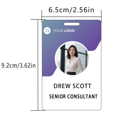 Style Y-11 Custom Print Employee ID Badge,customized Id Badge with Name Picture