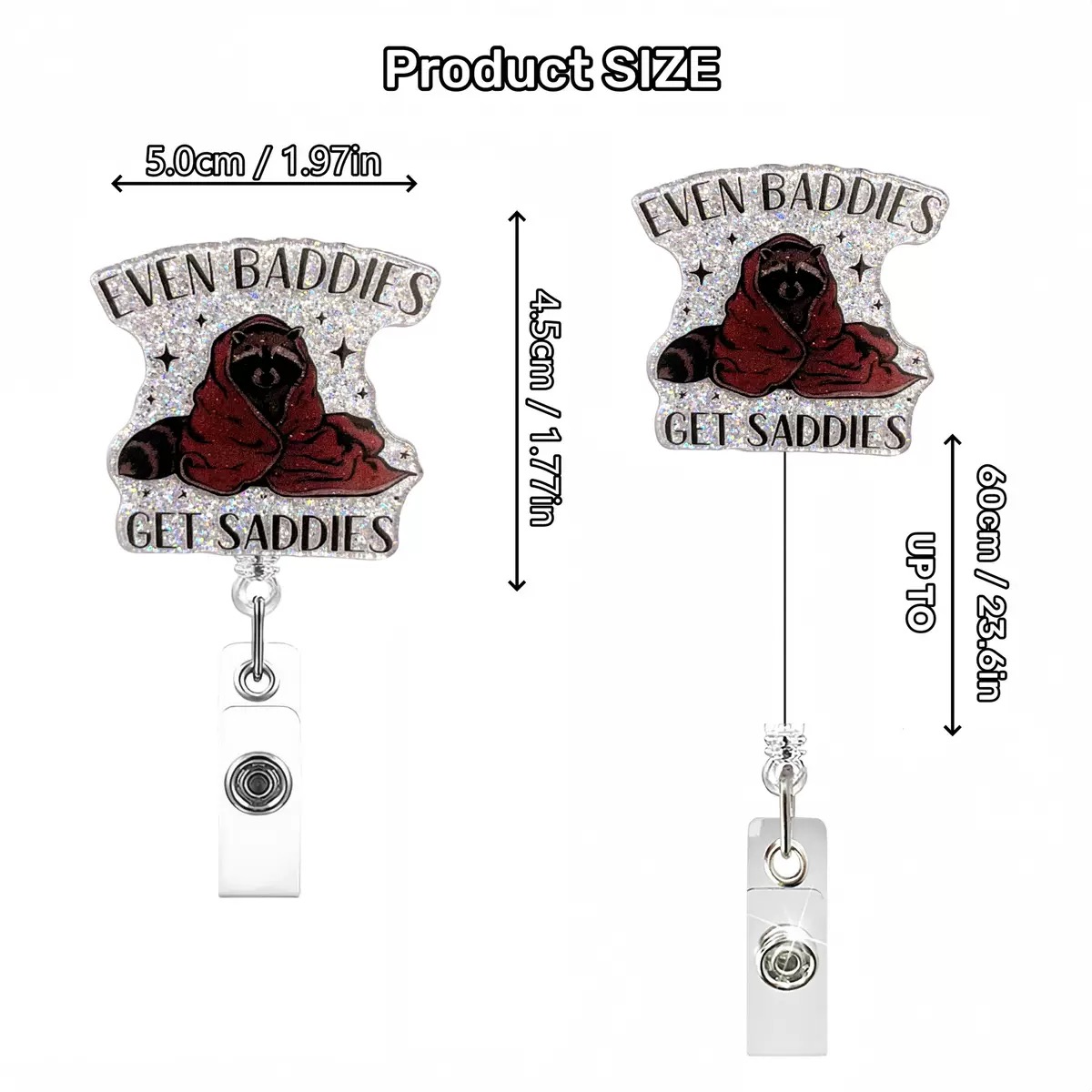 91 Retractable ID Name Badge Holder Reels with Swivel Alligator Clip  Cute Gifts