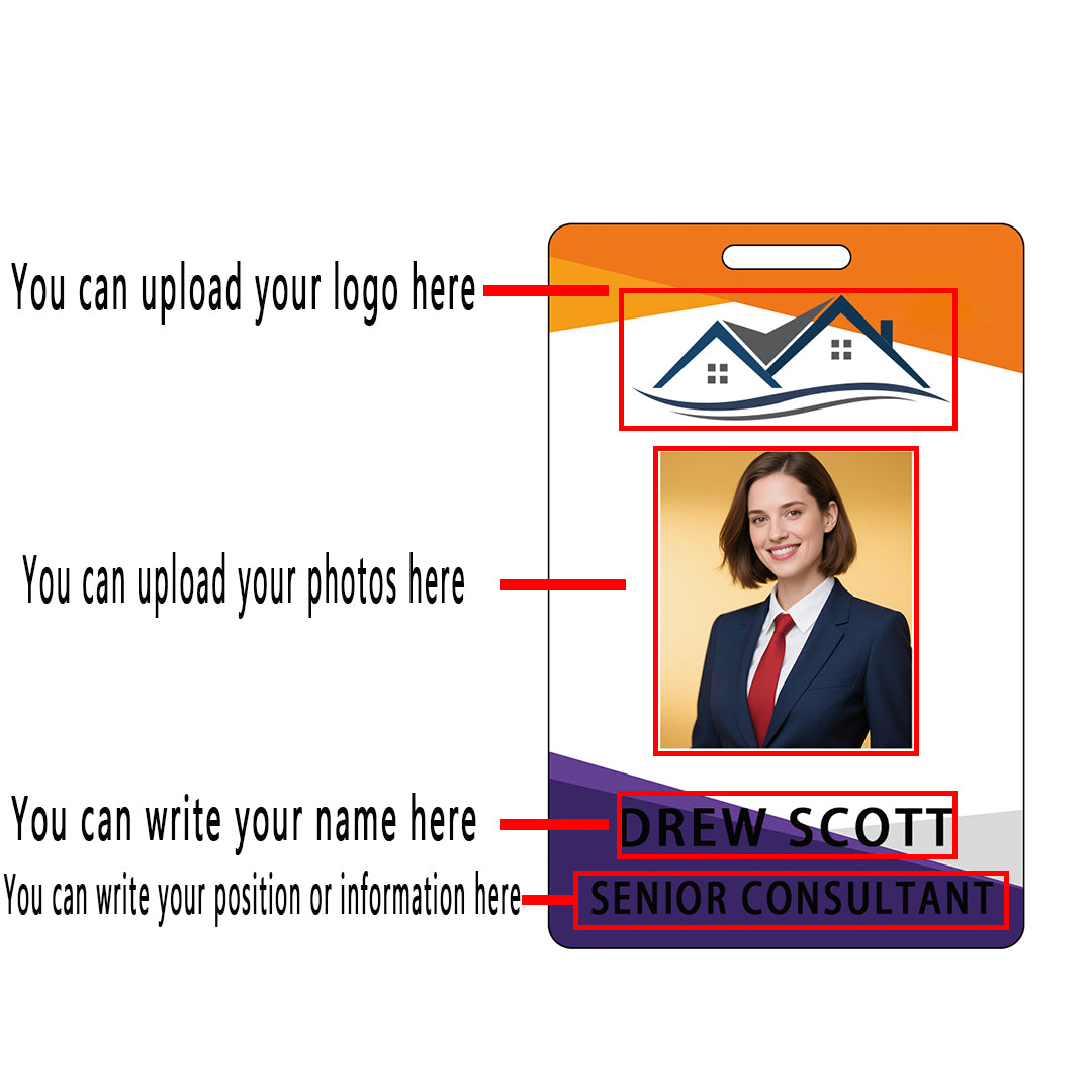Style Y030 Custom Print Employee ID Badge,customized Id Badge with Name Picture