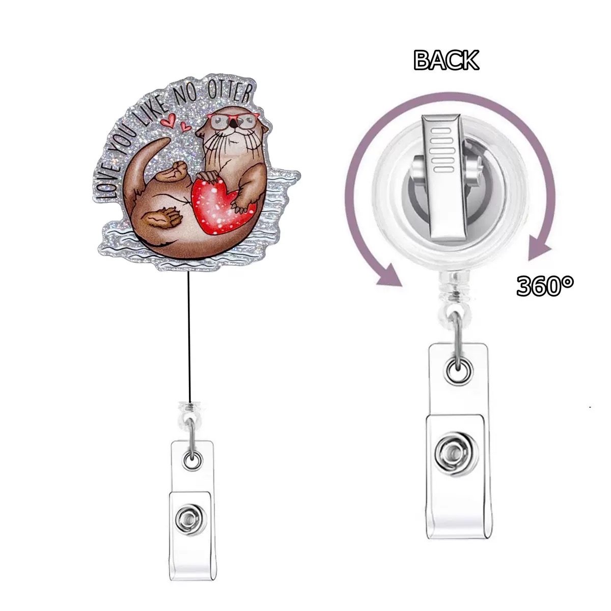 72 Retractable ID Name Badge Holder Reels with Swivel Alligator Clip  Cute Gifts