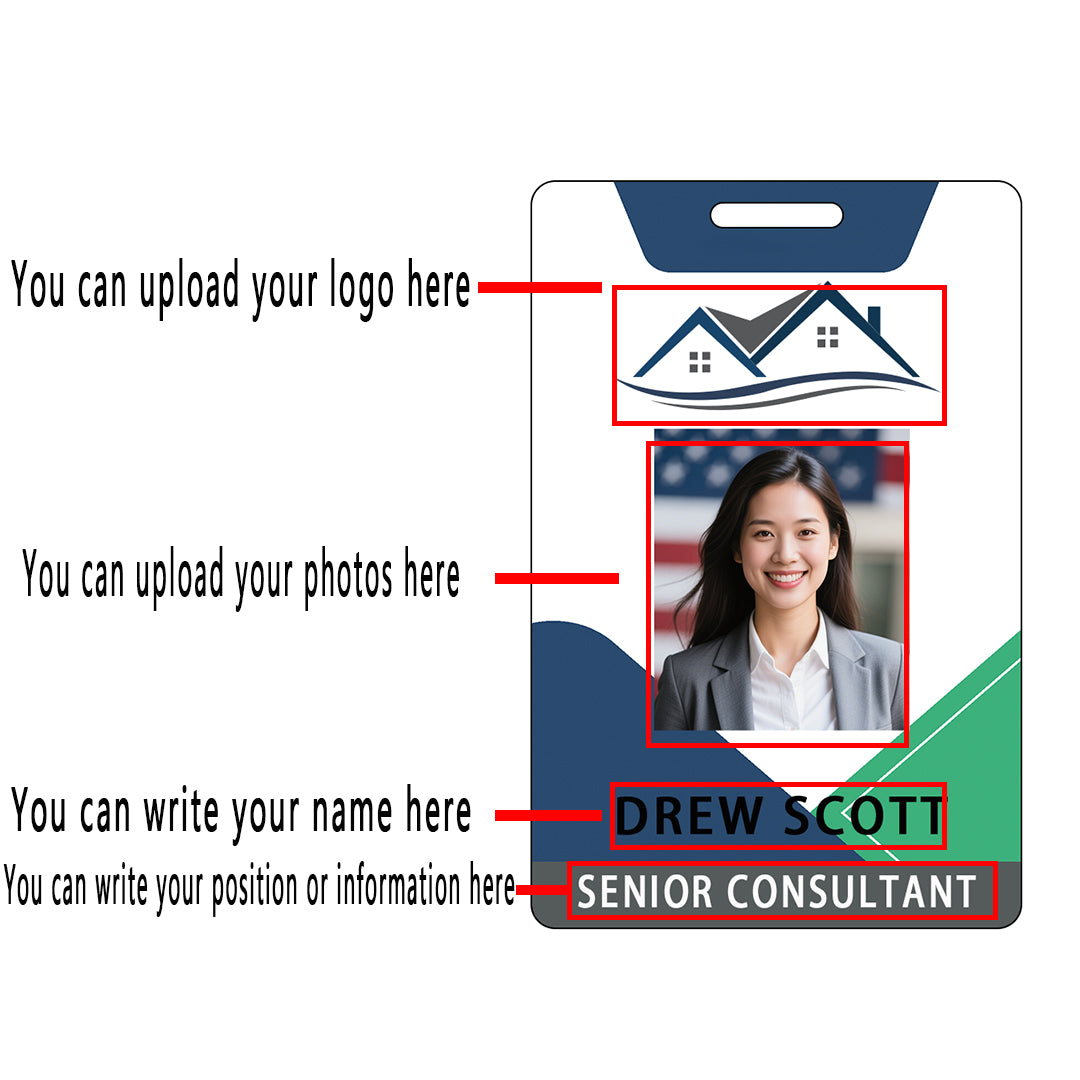Style Y031 Custom Print Employee ID Badge,customized Id Badge with Name Picture