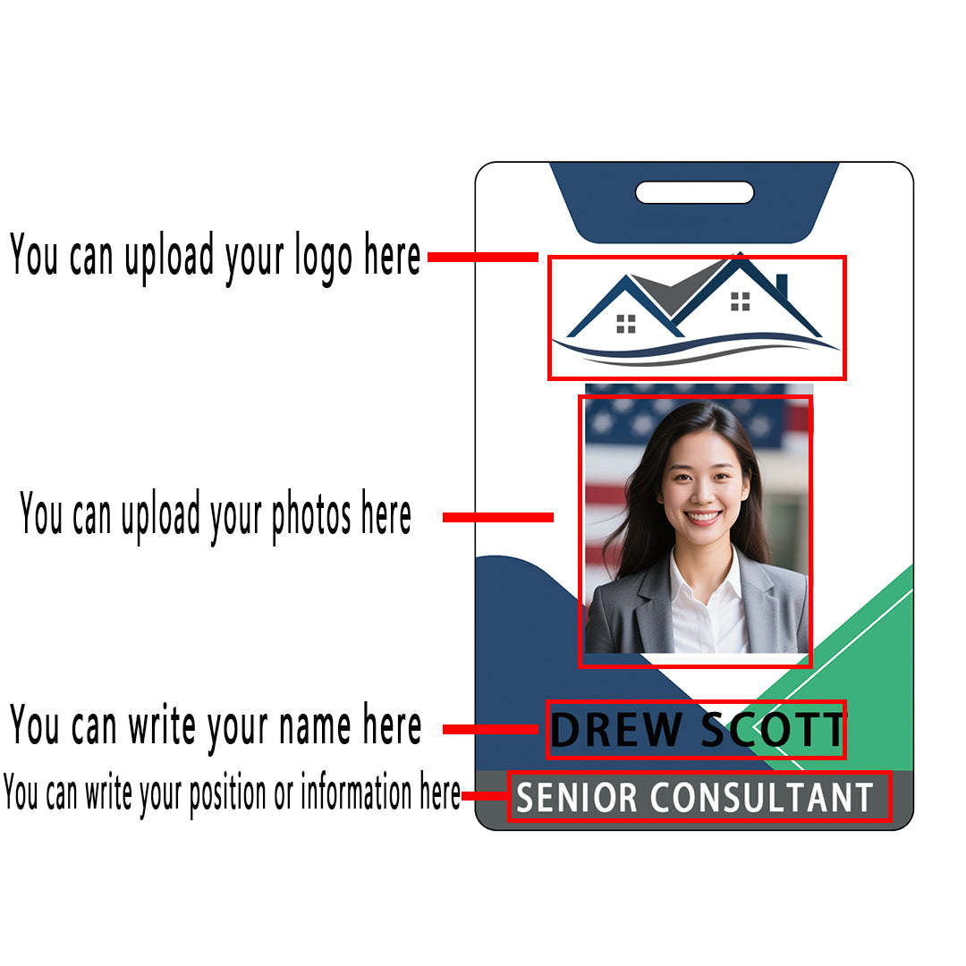 Style Y031 Custom Print Employee ID Badge,customized Id Badge with Name Picture