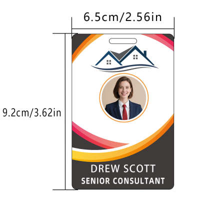 Style Y032 Custom Print Employee ID Badge,customized Id Badge with Name Picture