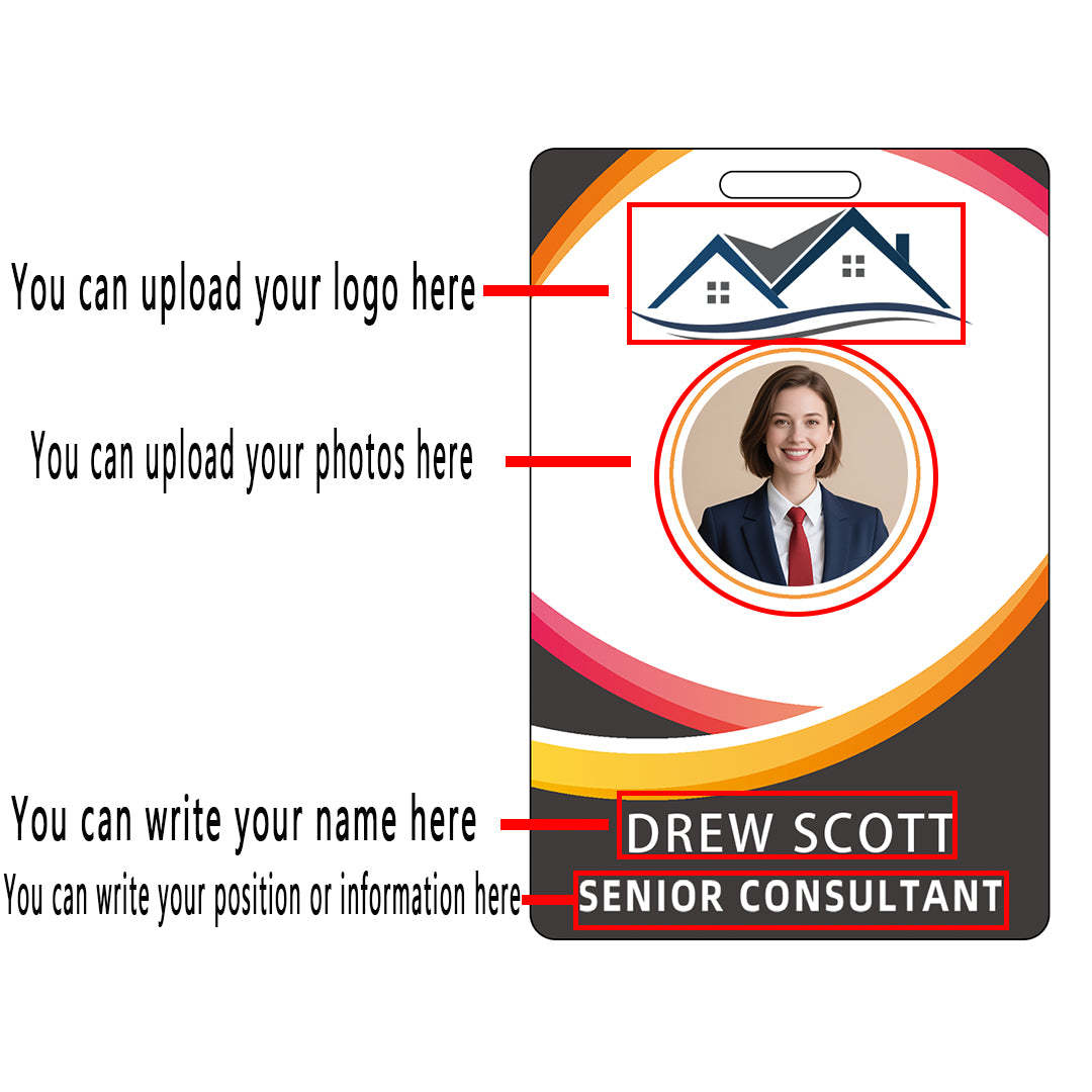 Style Y032 Custom Print Employee ID Badge,customized Id Badge with Name Picture