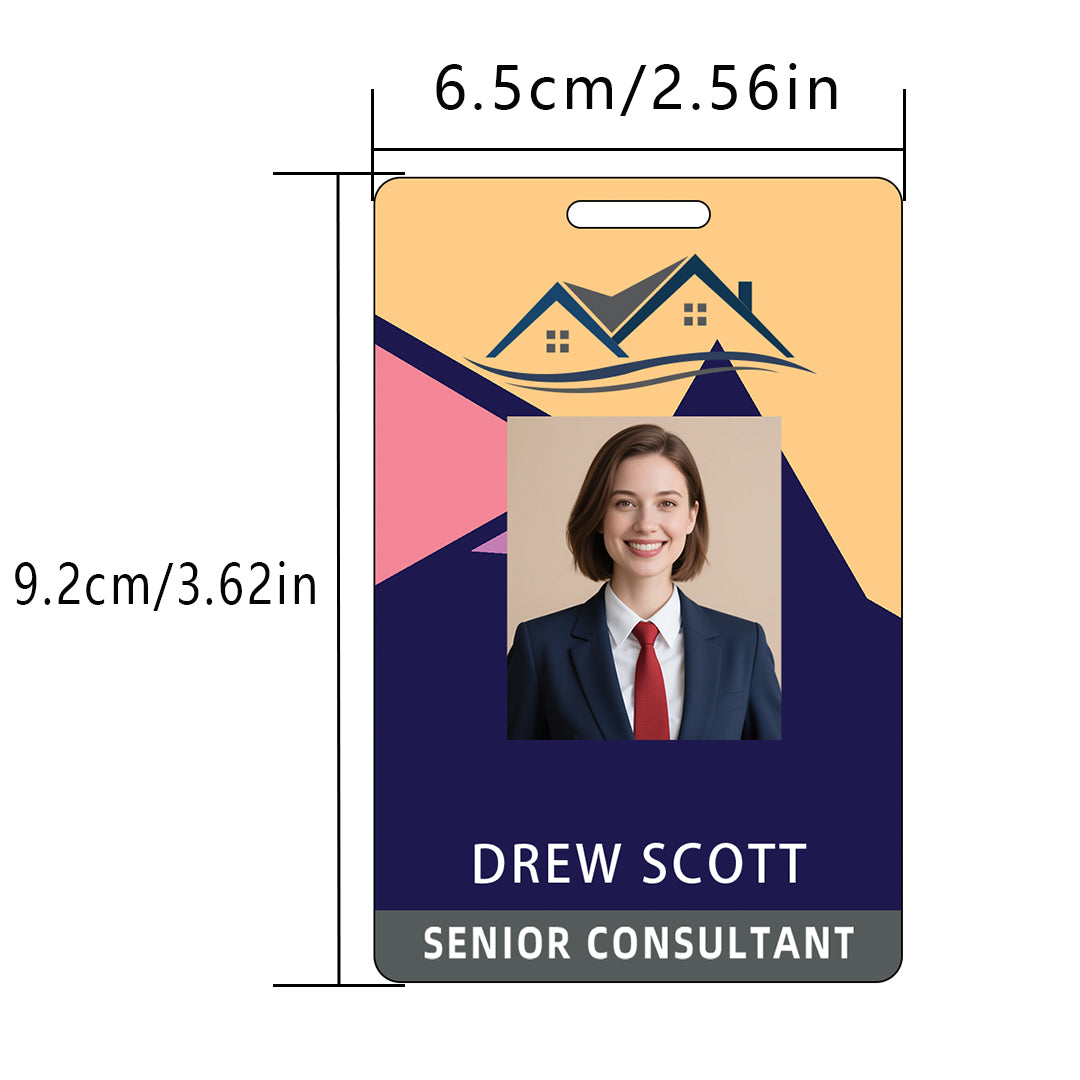 Style Y033 Custom Print Employee ID Badge,customized Id Badge with Name Picture