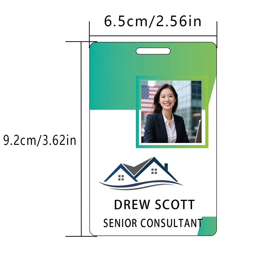 Style Y18 Custom Print Employee ID Badge,customized Id Badge with Name Picture