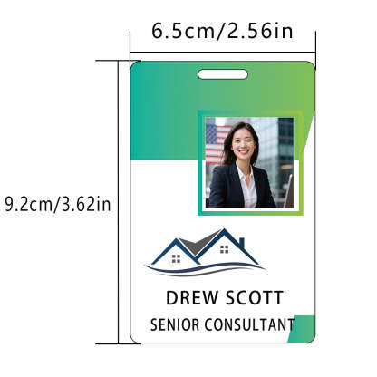 Style Y18 Custom Print Employee ID Badge,customized Id Badge with Name Picture