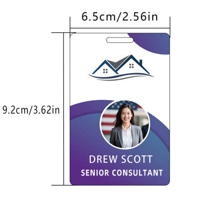 Style Y035 Custom Print Employee ID Badge,customized Id Badge with Name Picture