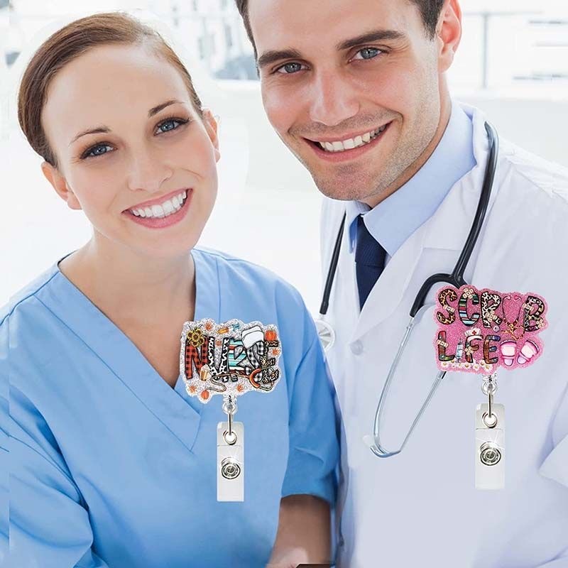 97 Retractable ID Name Badge Holder Reels with Swivel Alligator Clip  Cute Gifts