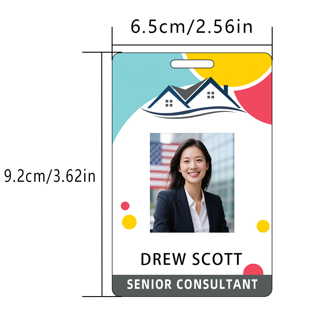 Style Y017 Custom Print Employee ID Badge,customized Id Badge with Name Picture
