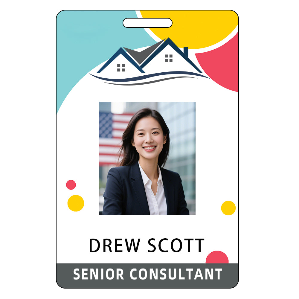 Style Y017 Custom Print Employee ID Badge,customized Id Badge with Name Picture