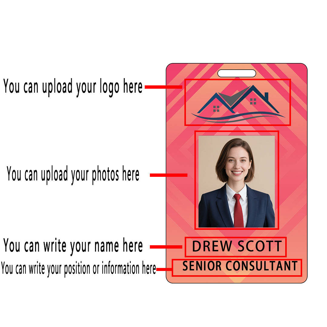 Style Y016 Custom Print Employee ID Badge,customized Id Badge with Name Picture