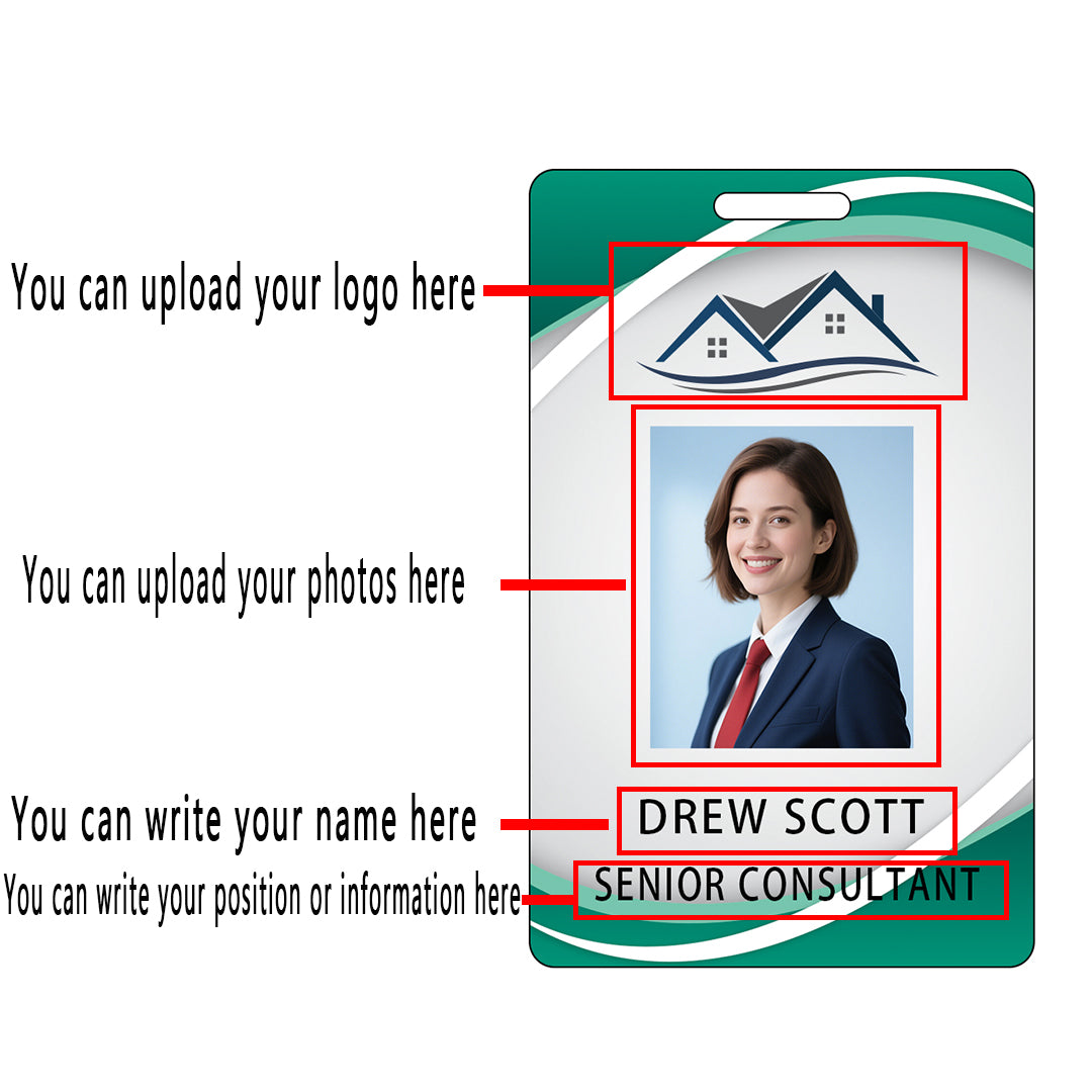 Style Y015 Custom Print Employee ID Badge,customized Id Badge with Name Picture