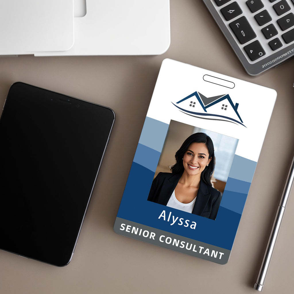 Customized photo ID card badge, customized ID card recognition badge, personalized name badge, customized name label, photo badge, suitable for employee work office