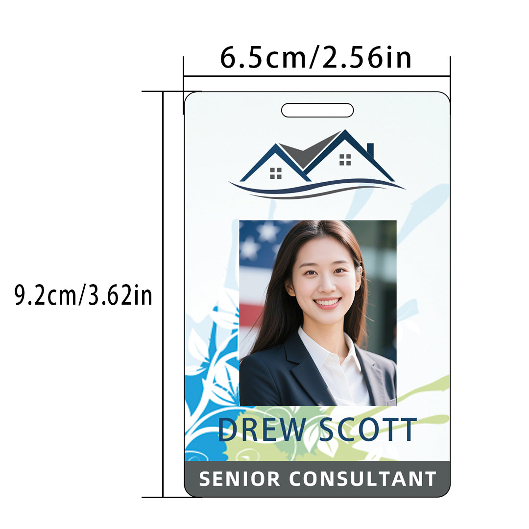 Style Y006 Custom Print Employee ID Badge,customized Id Badge with Name Picture