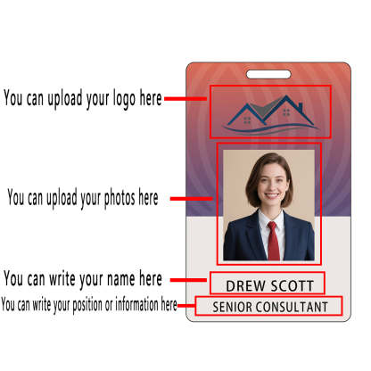 Style Y011 Custom Print Employee ID Badge,customized Id Badge with Name Picture