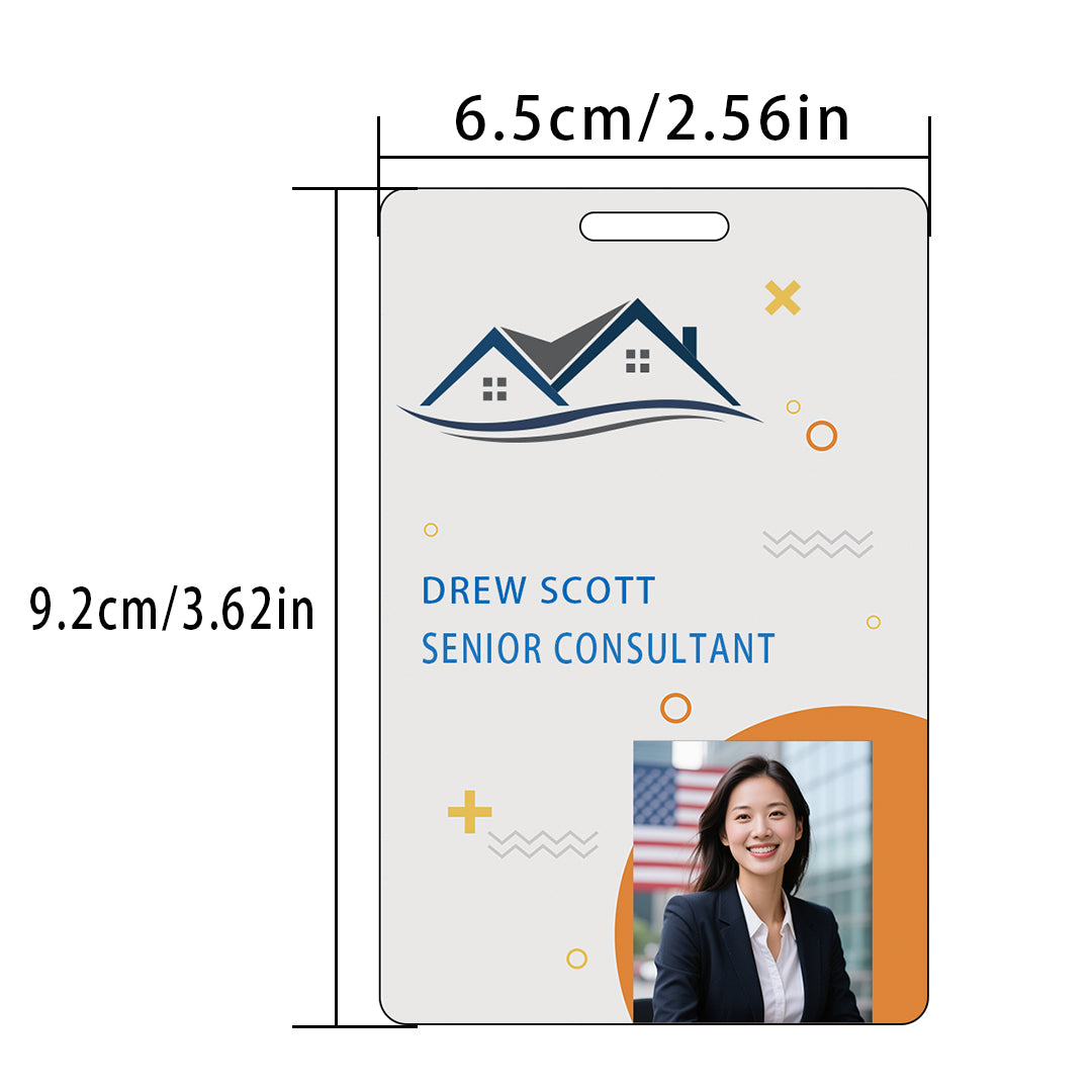 Style Y-08 Custom Print Employee ID Badge,customized Id Badge with Name Picture