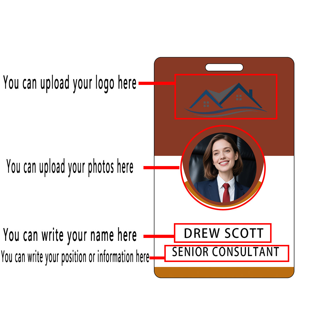 Style Y014 Custom Print Employee ID Badge,customized Id Badge with Name Picture