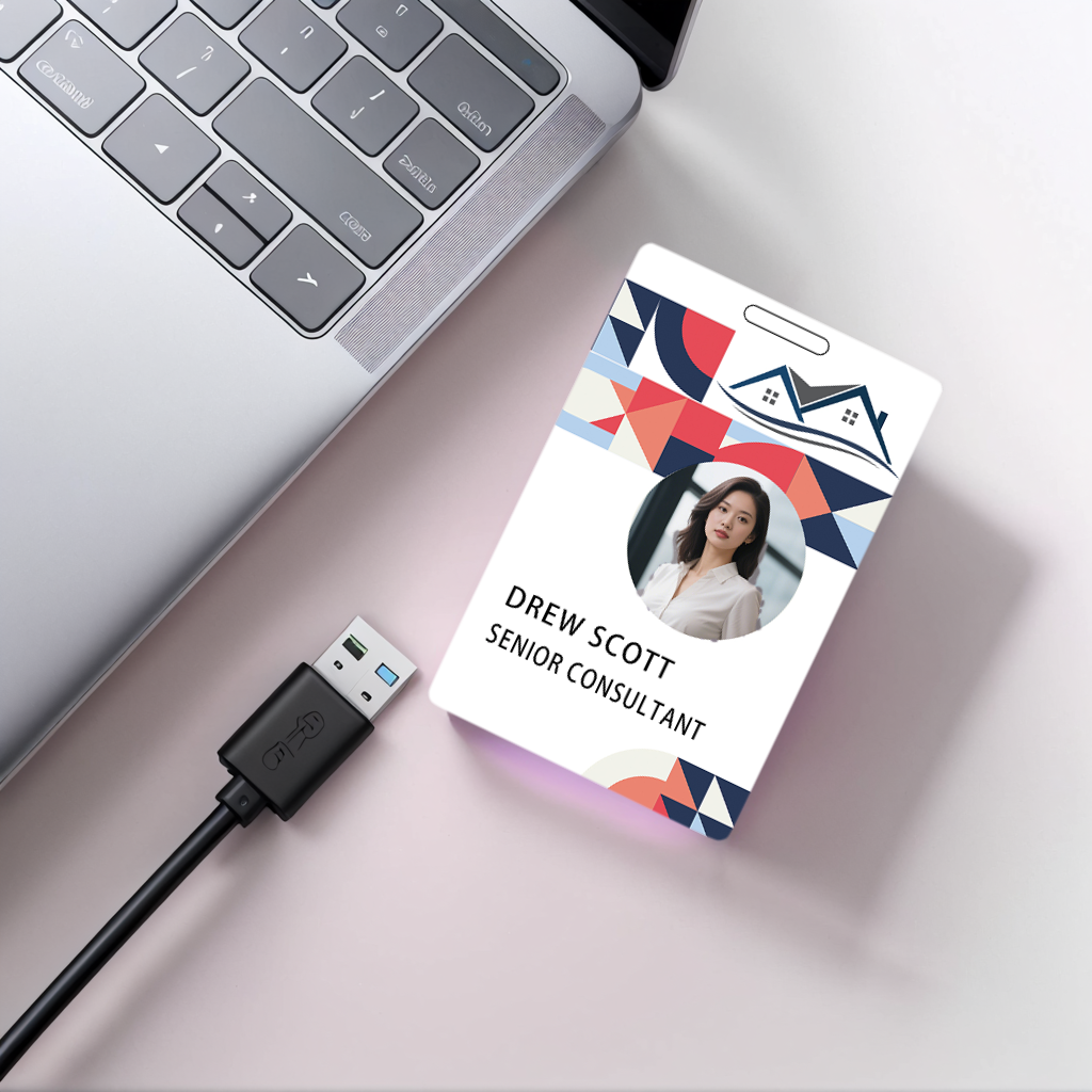 Style Y010 Custom Print Employee ID Badge,customized Id Badge with Name Picture