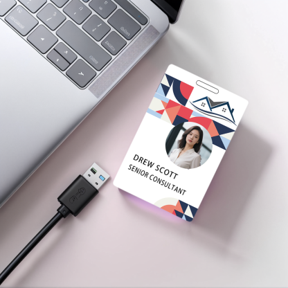 Style Y010 Custom Print Employee ID Badge,customized Id Badge with Name Picture