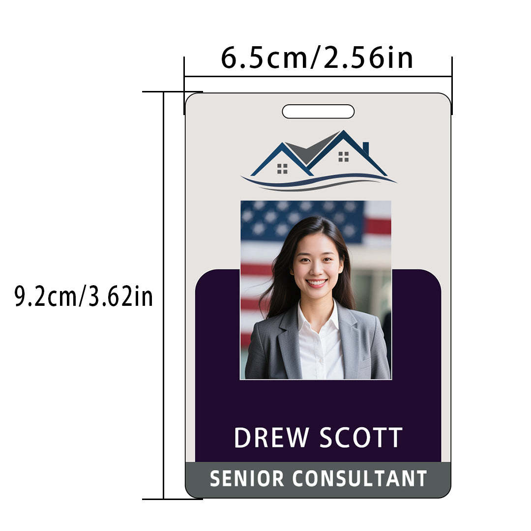 Style Y007 Custom Print Employee ID Badge,customized Id Badge with Name Picture