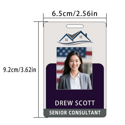 Style Y007 Custom Print Employee ID Badge,customized Id Badge with Name Picture