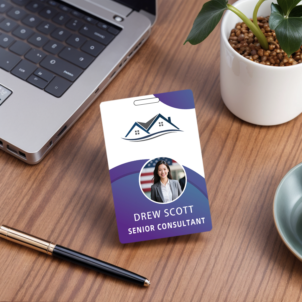 Style Y035 Custom Print Employee ID Badge,customized Id Badge with Name Picture