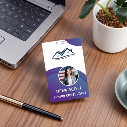 Style Y035 Custom Print Employee ID Badge,customized Id Badge with Name Picture