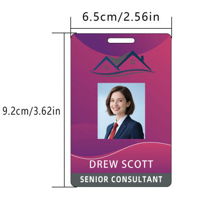 Style Y036 Custom Print Employee ID Badge,customized Id Badge with Name Picture