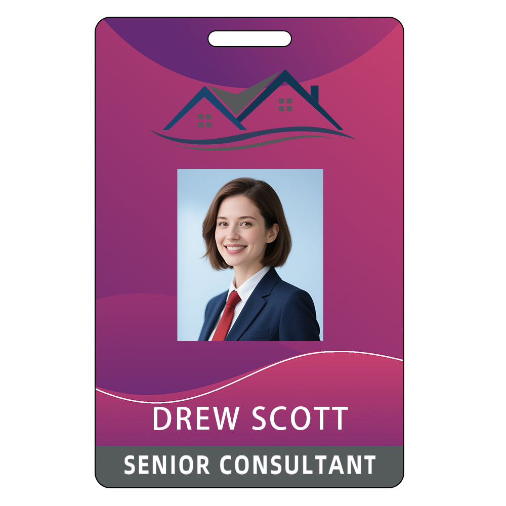 Style Y036 Custom Print Employee ID Badge,customized Id Badge with Name Picture