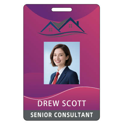 Style Y036 Custom Print Employee ID Badge,customized Id Badge with Name Picture