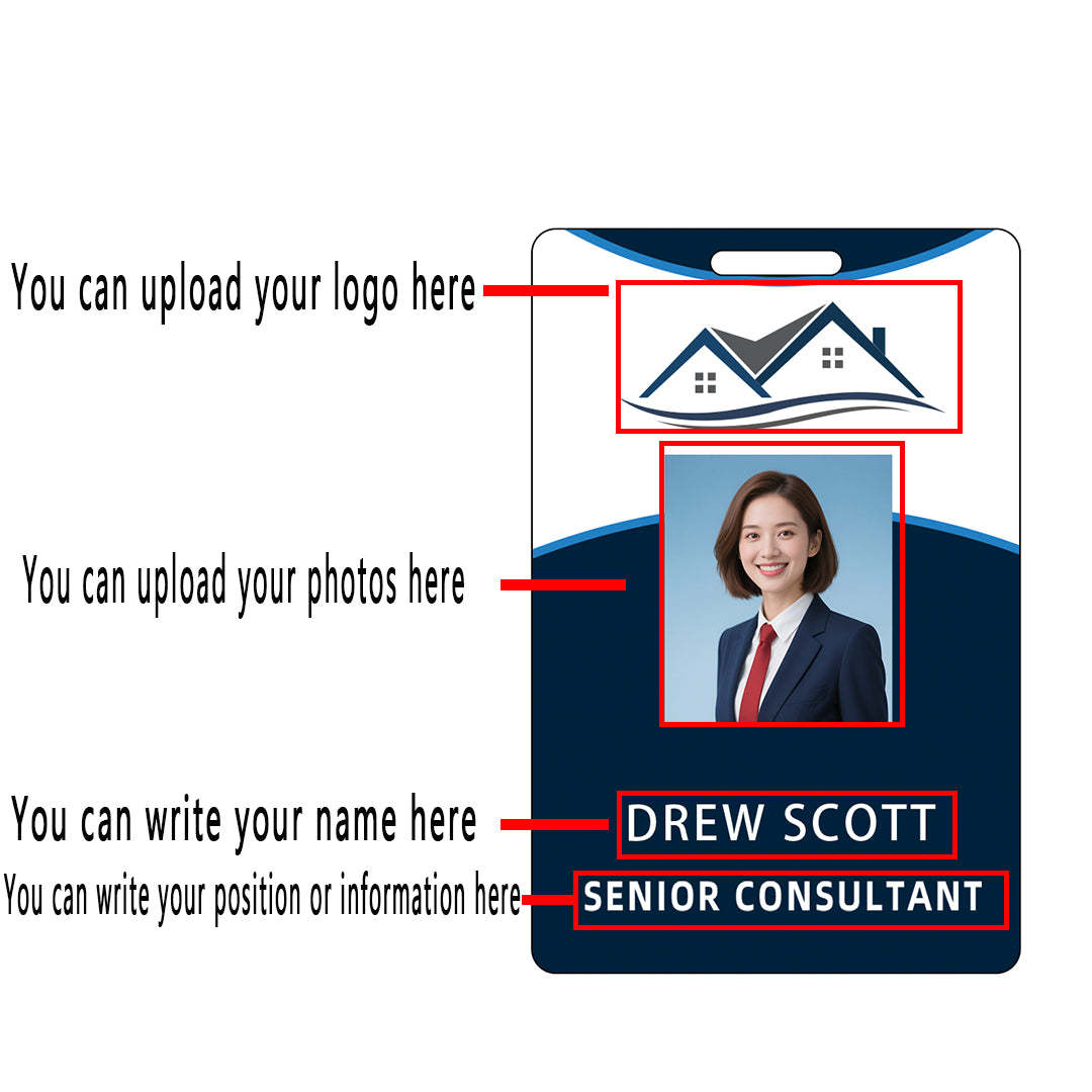 Style Y037 Custom Print Employee ID Badge,customized Id Badge with Name Picture