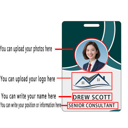 Style Y038 Custom Print Employee ID Badge,customized Id Badge with Name Picture