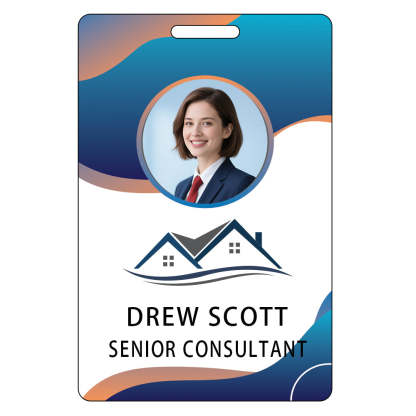 Style Y23 Custom Print Employee ID Badge,customized Id Badge with Name Picture