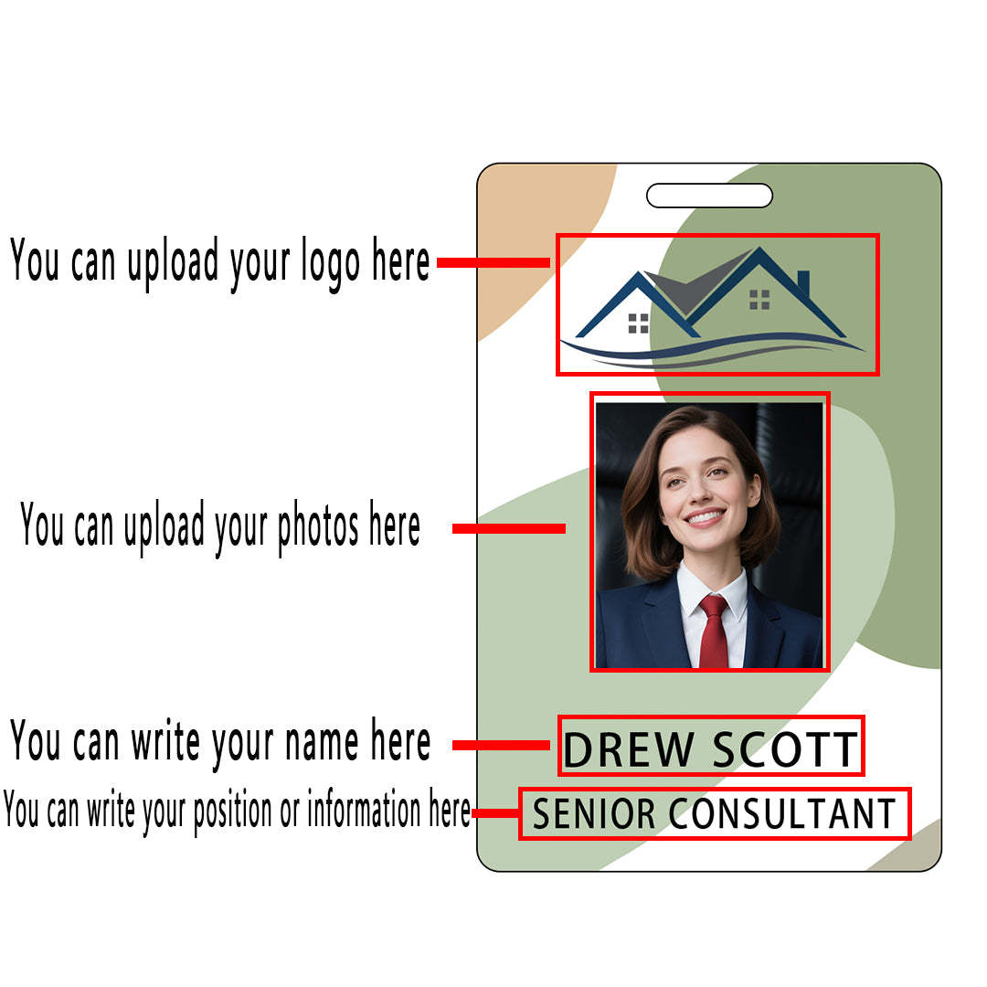 Style Y24 Custom Print Employee ID Badge,customized Id Badge with Name Picture