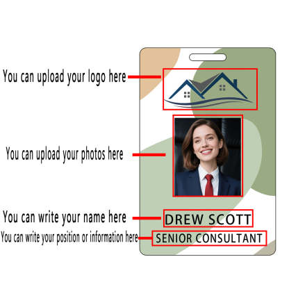 Style Y24 Custom Print Employee ID Badge,customized Id Badge with Name Picture