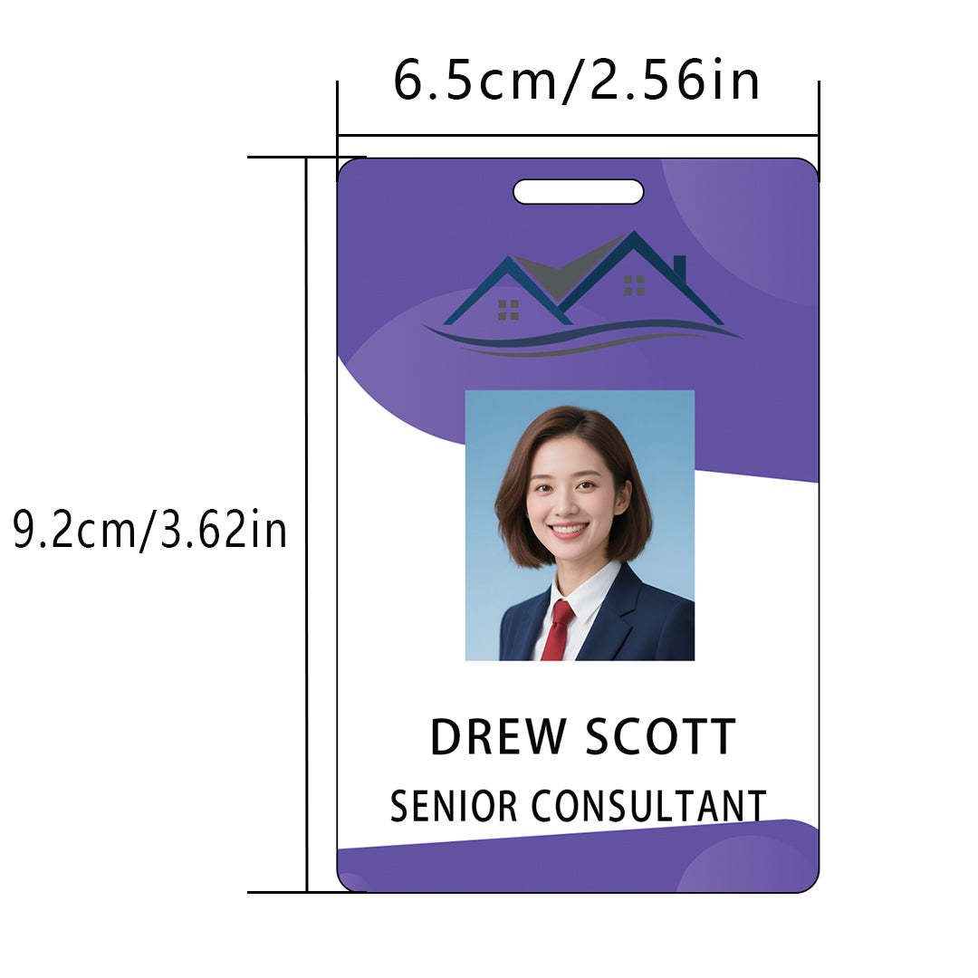Style Y041 Custom Print Employee ID Badge,customized Id Badge with Name Picture