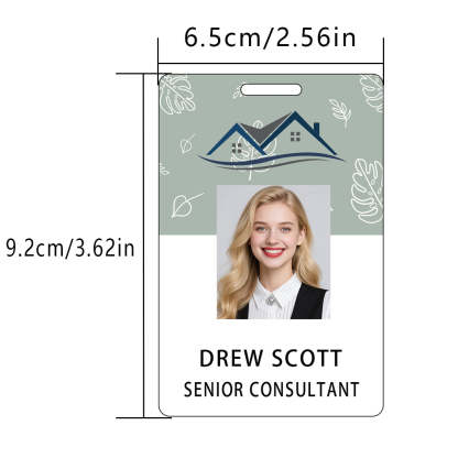 Style Y26 Custom Print Employee ID Badge,customized Id Badge with Name Picture