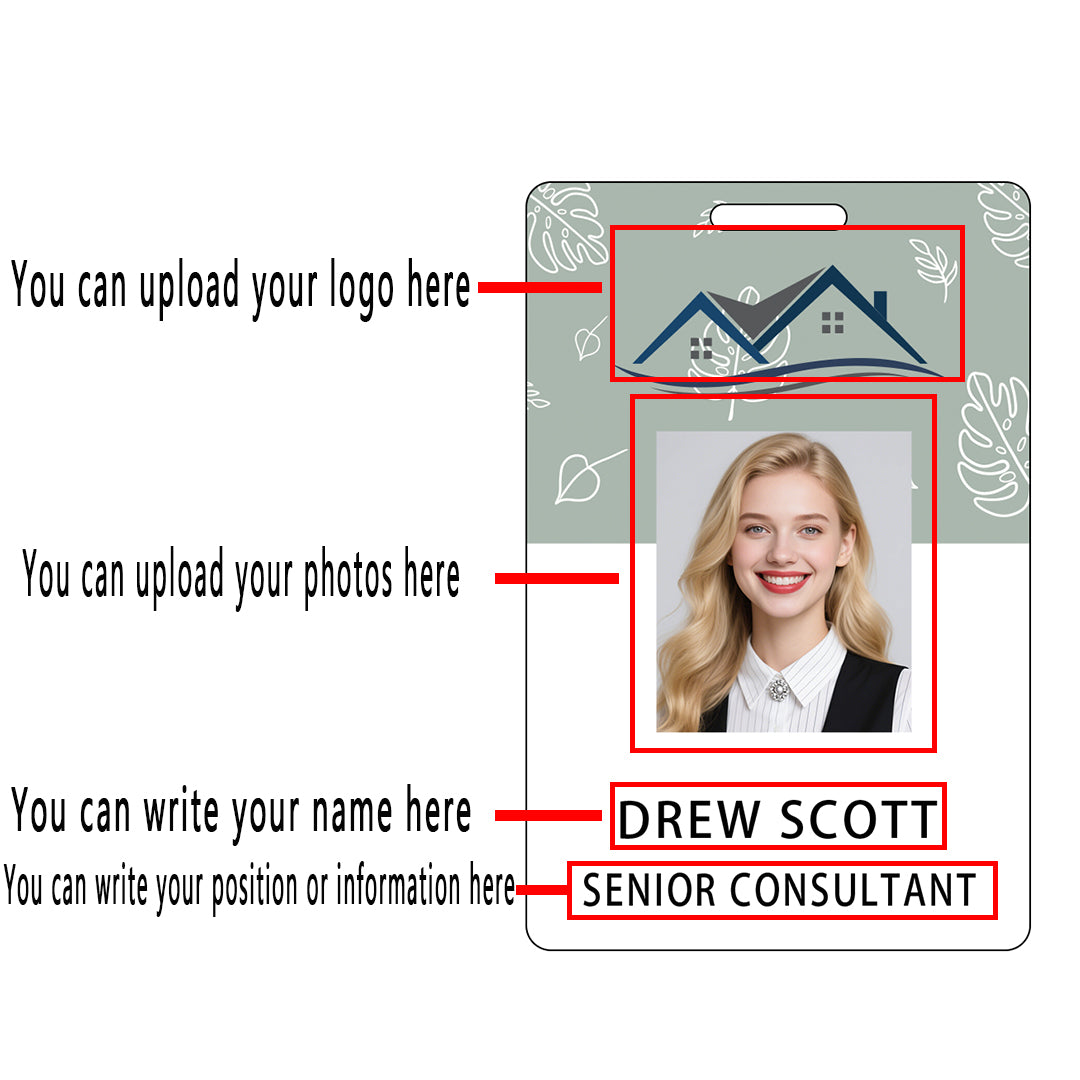 Style Y26 Custom Print Employee ID Badge,customized Id Badge with Name Picture