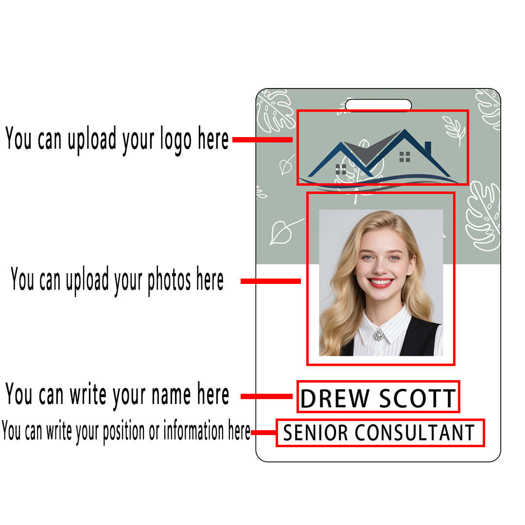 Style Y26 Custom Print Employee ID Badge,customized Id Badge with Name Picture
